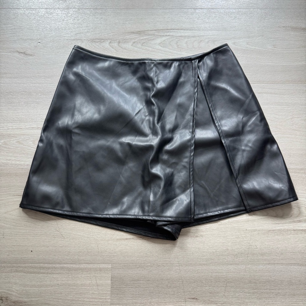 Pacsun Black Faux Leather Mini Skirt